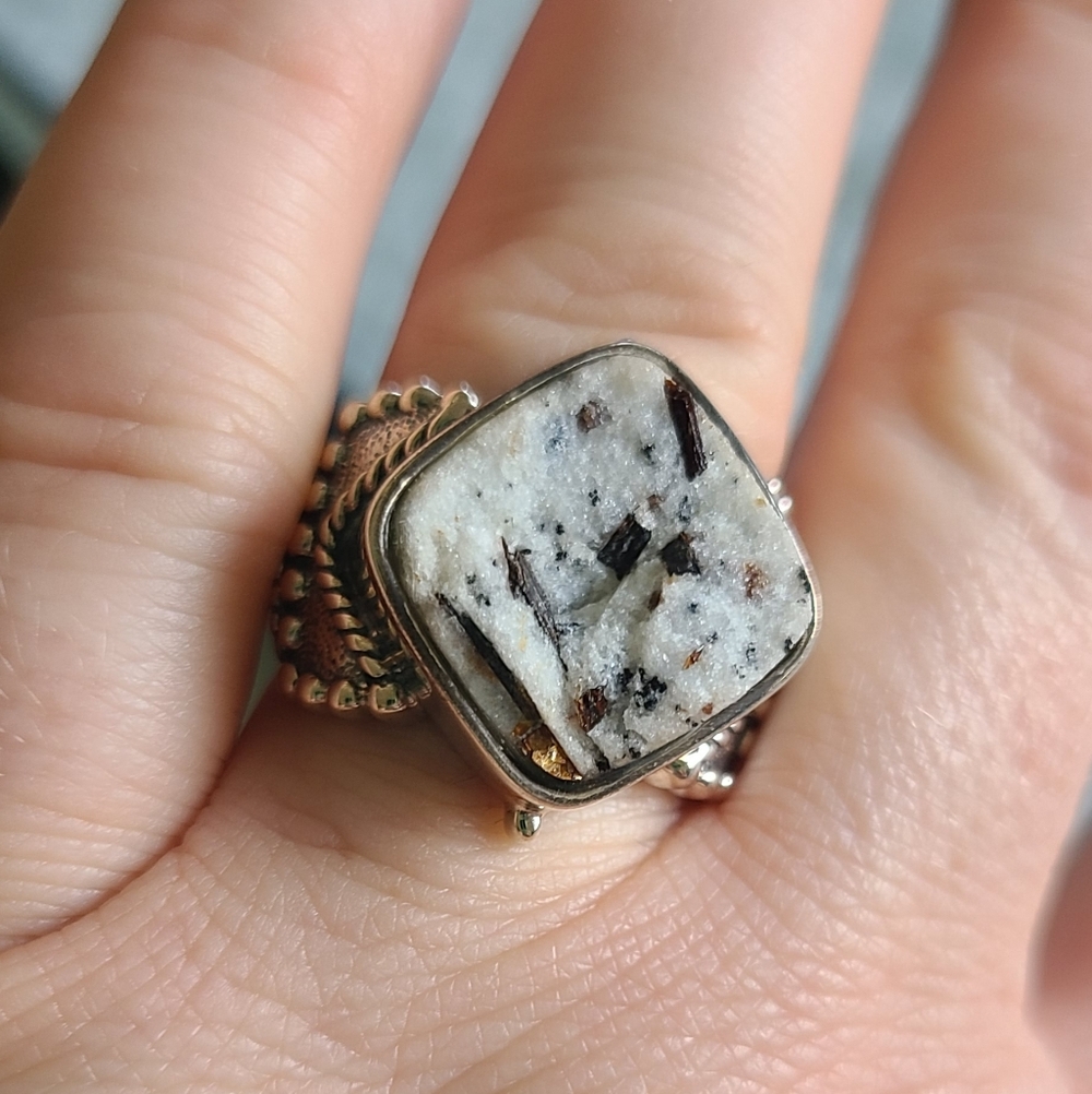 Sterling Silver Astrophyllite Ring